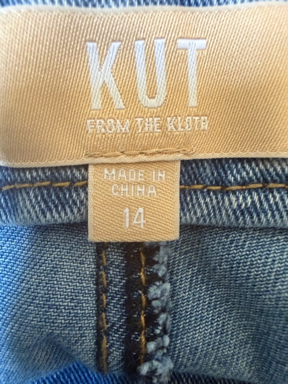 Kut from the Kloth High Rise Cropped Slouchy Wide Leg Jeans Size 14 - Picture 7 of 8
